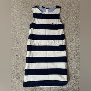 Navy and White Striped Shift Dress